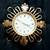 Vintage MCM Semca Sunburst Wall Clock Swiss Eight Day 15 Jewels Circular Brass W 11 thumbnail