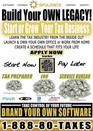 Tax Preparer- No Experience Needed (Entrepreneur Opportunity) 1