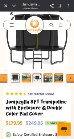 Jumpzylla 8ft trampoline 1