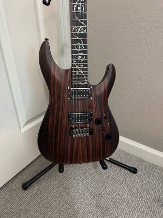 Schecter C-1 Exotic Ebony Electric Guitar 1
