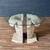 Post Modern Tessellated Stone Leaf Motif Split-Base Dining Table, c.19 4 thumbnail