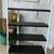 Modern 5 shelf bookcase book shelf with dark wood shelves 1 thumbnail