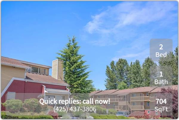$1,875 / 2br - 704ft2 - Gorgeous 704 Sq Ft 2 Bed / 1 Bath with washer and dryer (Lynnwood)63688480183683122