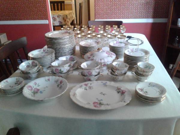 Vintage Limoges L. Bernardaud China Set - Rose Pattern