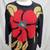 Vintage Black Crew-Neck Sweater with Flower by P'Galli - Size L 1 thumbnail