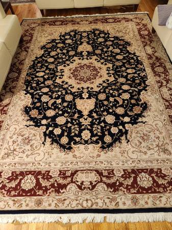 Exquisite Wool+Silk 9x12 Handmade Rug - Like New Condition 1