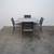 5-Pc Grey Metal Outdoor Dining Set 7 thumbnail