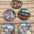 Peruvian Glass/Wood Scenic Coasters in Holder 2 thumbnail