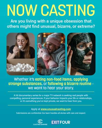 TV CASTING - Do You Have a STRANGE ADDICTION or OBSESSION? 1
