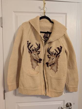 Vintage Cowichan Indian Native American style sweater 1