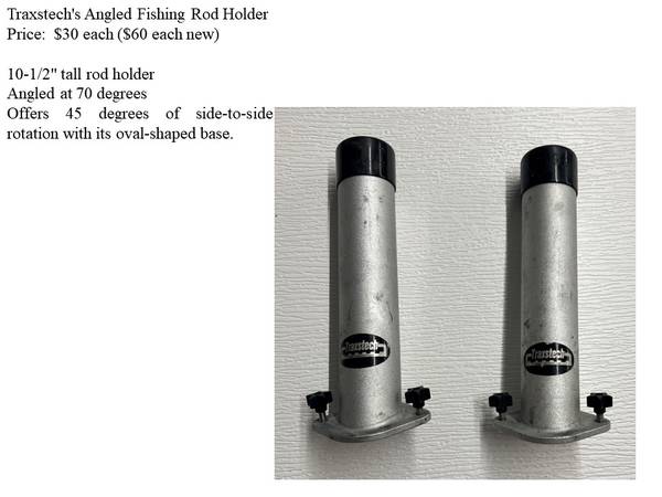 Traxstech Angled Rod Holder - 70 Degree - Silver Clear 1