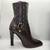 LOUIS VUITTON Brown Leather Mini Lin Jodie Monogram Ankle Boots, Size 35.5 5.5 5 thumbnail
