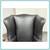 Vintage Chippendale Style Black Leather Arm Chair + Ottoman, Set 9 thumbnail
