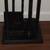 Black metal fireplace tools set with stand, poker, log grabber, broom, 2 thumbnail