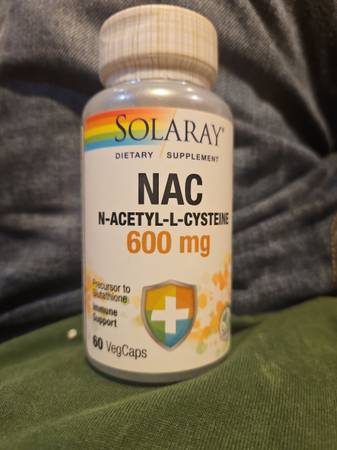 SOLARAY NAC N- ACETYL- L- CYSTEINE 600MG  60 VEG CAPSULES 03/27 NEW 1