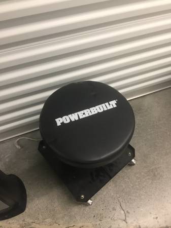Powerbuilt Shop Stool With Lift & Roller Wheels And A Space Heater - $4063471374000257121