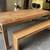 Beautiful wood dining table with benches for indoor or outdoor 1 thumbnail