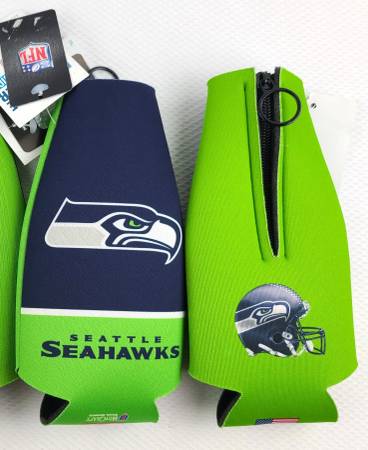 Seahawks Bottle Hugger Bright Green - Double Sided 1