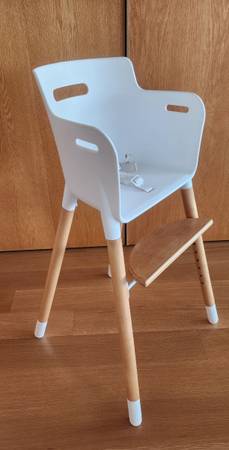 Stylish Mid-Century Modern Highchair, White - $65 (Montclair, Oakland)63471455412353122
