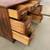 Vintage antique solid dark maple seven drawer desk 8 thumbnail