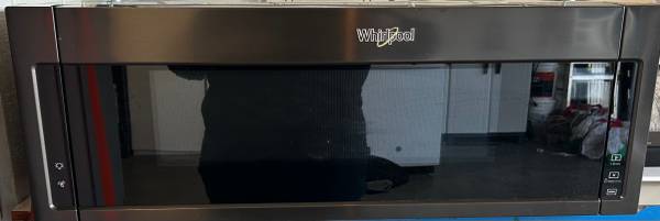 Low Profile Black Stainless Steel  Whirlpool Over the Range Microwave 1