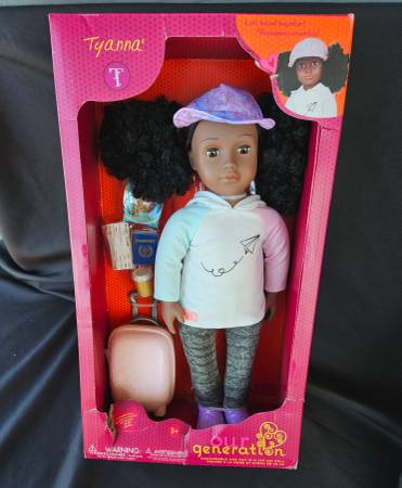 Our Generation Tyanna with Rolling Luggage Accessories 18" Travel Doll 1