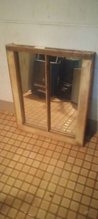 Antique Wood Mirror 1