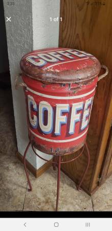 Nostalgic coffee storage stool 1