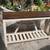 Farmhouse A-Frame Side, Sofa Table w/Lower Shelf-Dark Walnut+White Oak 1 thumbnail