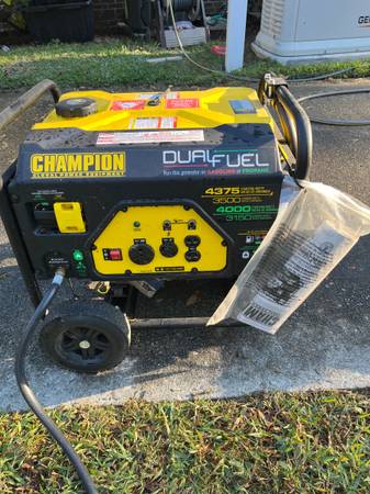 Champion Dual fuel generator 1
