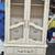 French Provincial antique white china cabinet hutch armoire wardrobe chest dress 1 thumbnail