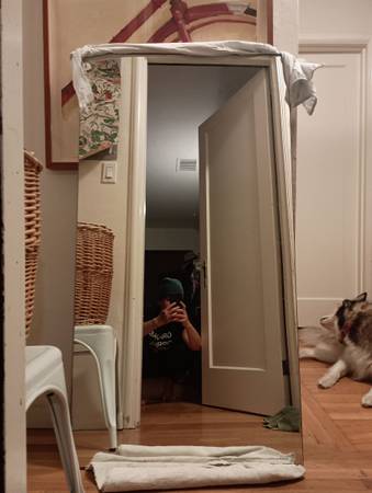 Big mirror, unframed 1
