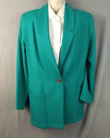 SAG HARBOR Teal / Green Women's Blazer Size 12 1