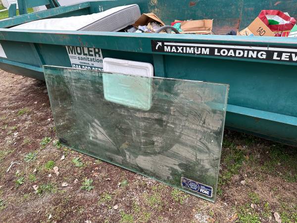 Bulletproof bank teller window glass salvage 1