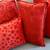 New♦️Red Velvet Throw Pillows with Geometric Design 1 thumbnail