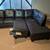 Black L-shaped sofa with storage ottoman 5 thumbnail
