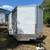 like new 7x14 '22 enclosed ramp door trailer white 2 thumbnail