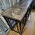Console bar table granite black iron metal wine bottle holder buffet server side 10 thumbnail