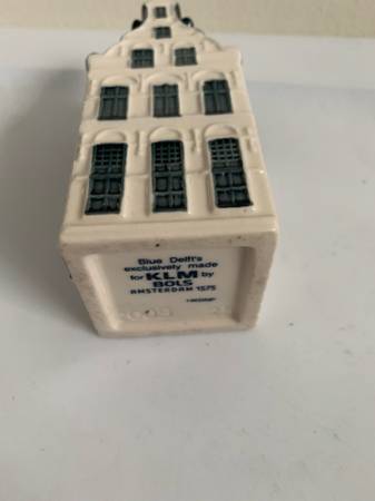 KLM By BOLS Blue Delfts Miniature House Not Empty Holland Bottle