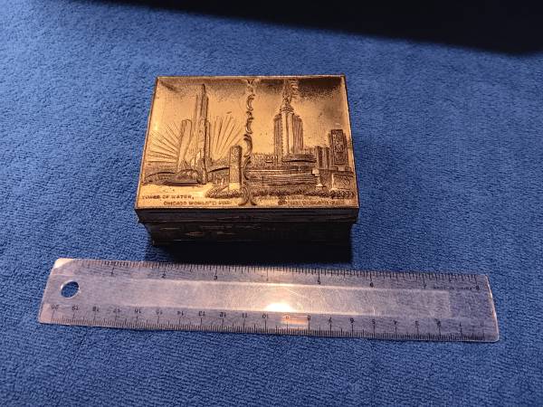 Vintage 1933 Chicago World's Fair Trinket Box 1