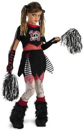 Girls Gothic Cheerleader Costume 1