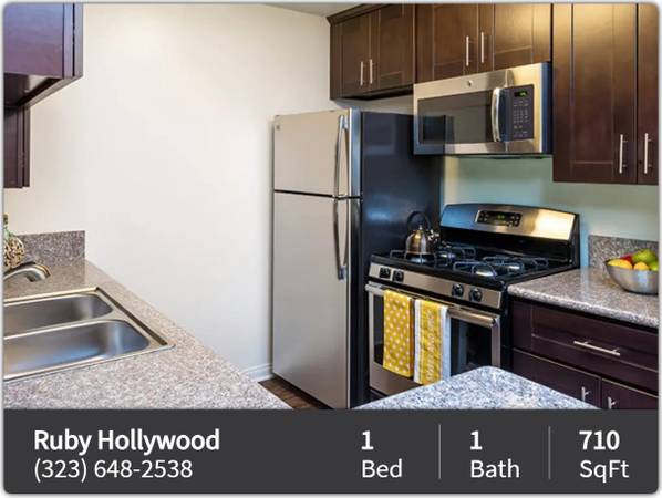 Well-equipped kitchen! Dishwasher included! The Ruby Hollywood 1