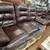 BROWN LEATHER RECLINER COUCH. 89 INCHES WIDE 3 thumbnail