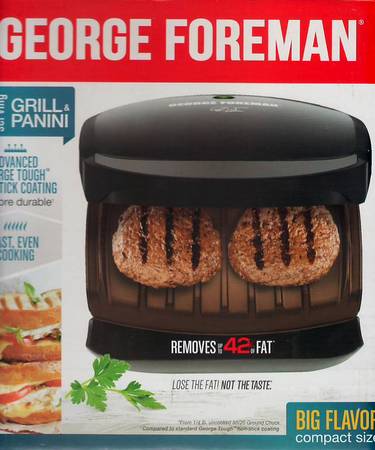 George Foreman 2 Serving Grill & Panini Model GR136B *NEW* 1