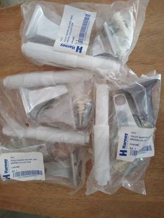 lot of 4 toilet paper holder chrome 1