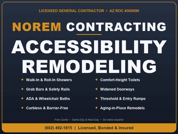 Accessible Home Remodeling - Contractor for ADA, Aging In Place, Ramps 1