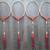VINTAGE BADMINTON RACKETS + SHUTTLECOCKS - midcentury 1 thumbnail