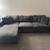 Gray L shaped sectional sofa with chaise 1 thumbnail