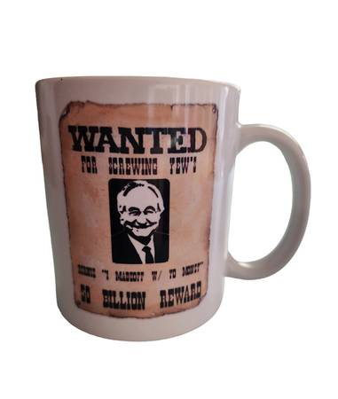 Wanted for Screwing Yew's coffee mug 1