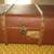 Antique Steamer Trunk Suitcase Coffee Table BENT WOOD w CANVAS c1920s 1 thumbnail